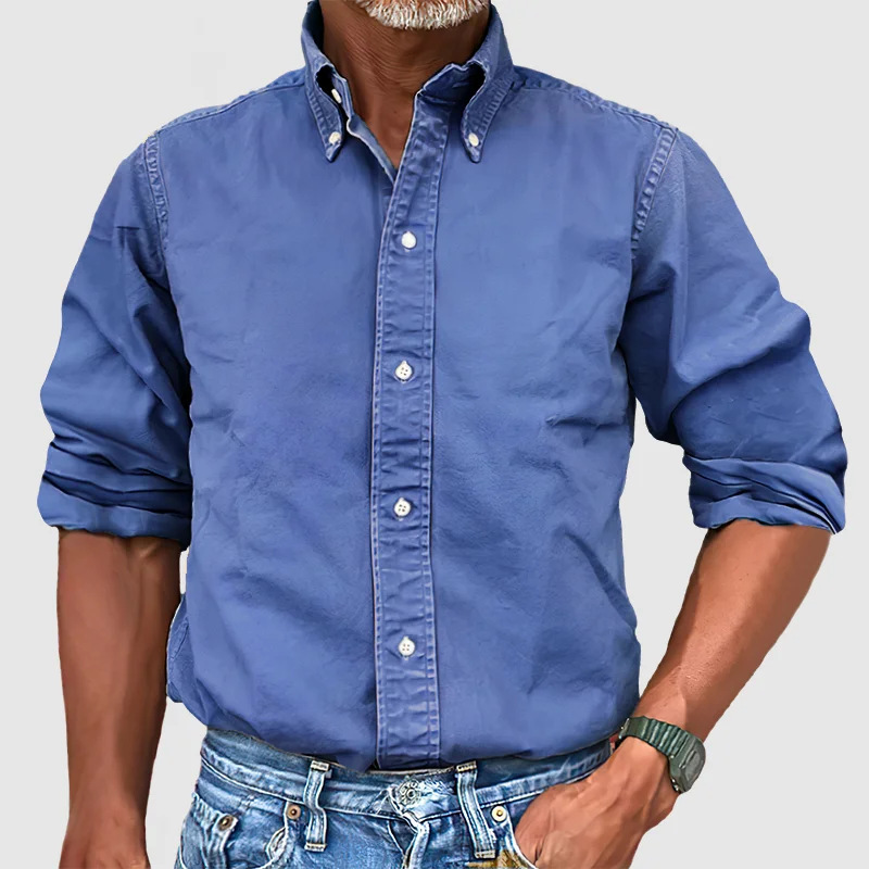 James Oxford Non-Iron Long Sleeve Shirt for Men