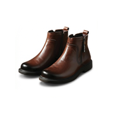 James Oxford Zip Leather Boots for Men