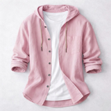 James Oxford Fashion Hooded Shirt for Men