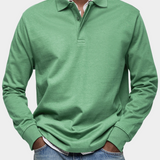 Classic long-sleeved polo shirt