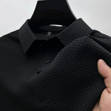 James Oxford Textured Short Sleeve Polo Shirt for Men