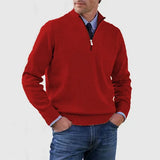 Elegant Men's Mid-Zip Jumper