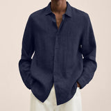 James Oxford Linen Button-Up Shirt for Men