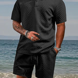 James Oxford Summer Textured Knit Set for Men