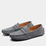 James Oxford Modern Suede Penny Loafers for Men
