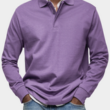 Classic long-sleeved polo shirt