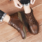 James Oxford Rugged Leather Boots for Men