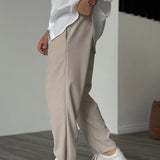 James Oxford Men's Relaxed Fit Pleated Trousers