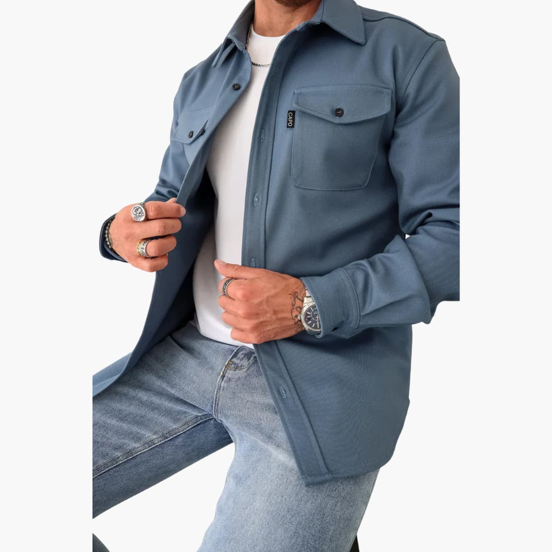 David Shirt Jacket with Button Placket