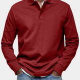 Classic long-sleeved polo shirt