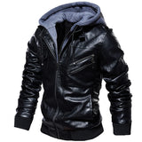 Urban Comfort Hooded Leather Jacket