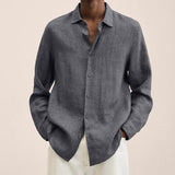 James Oxford Linen Button-Up Shirt for Men