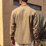 James Oxford Cotton-Linen Shirt for Men