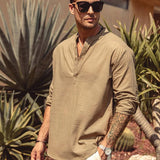 James Oxford Cotton-Linen Shirt for Men