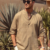 James Oxford Cotton-Linen Shirt for Men