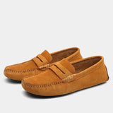 James Oxford Modern Suede Penny Loafers for Men