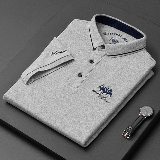 James Oxford Contrast Collar Polo Shirt for Men
