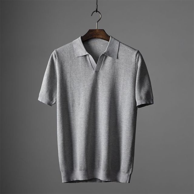 James Oxford Modern Knit Polo Shirt for Men