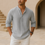 Frederick - Linen-Effect Henley Shirt