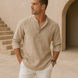 Frederick - Linen-Effect Henley Shirt