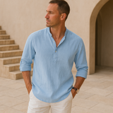 Frederick - Linen-Effect Henley Shirt