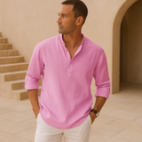 Frederick - Linen-Effect Henley Shirt