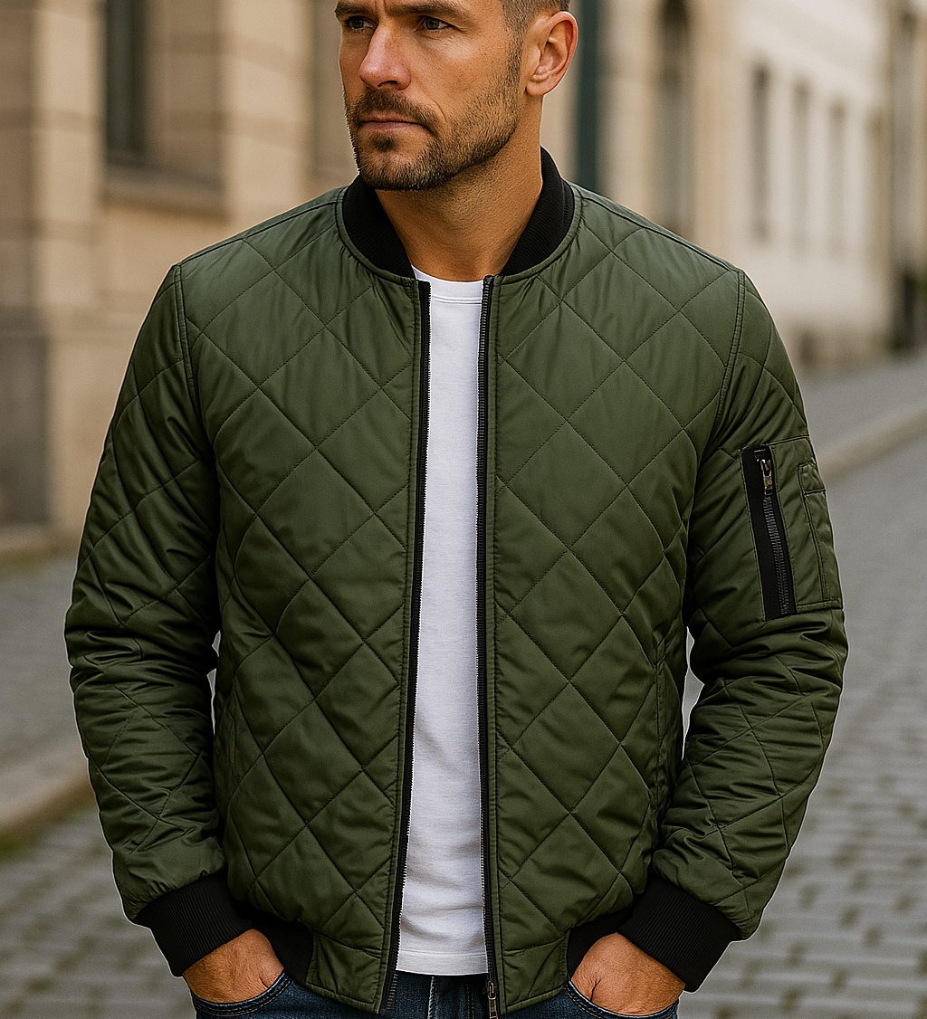 Cecil - Diamond Pattern Cotton Jacket