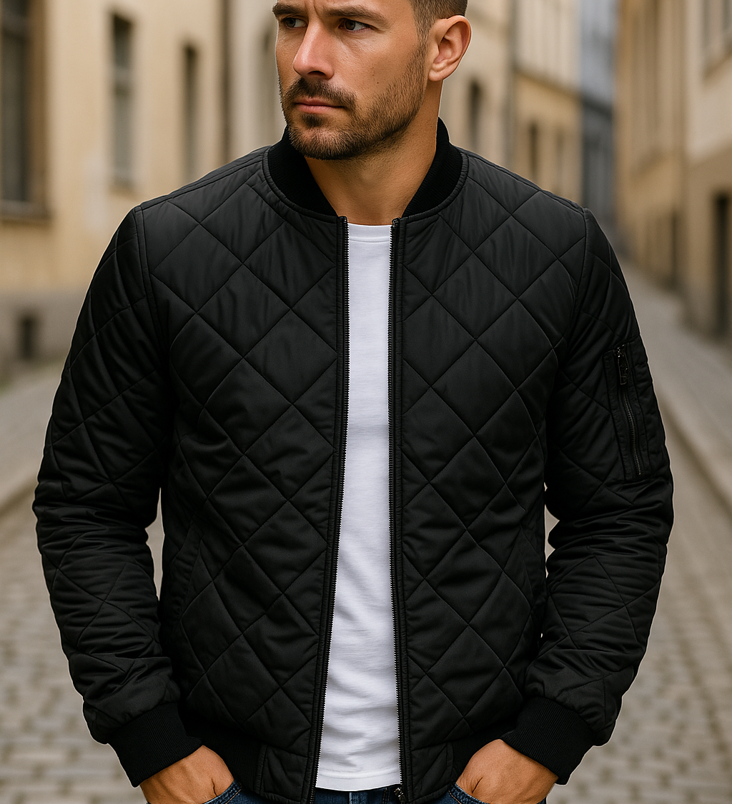 Cecil - Diamond Pattern Cotton Jacket