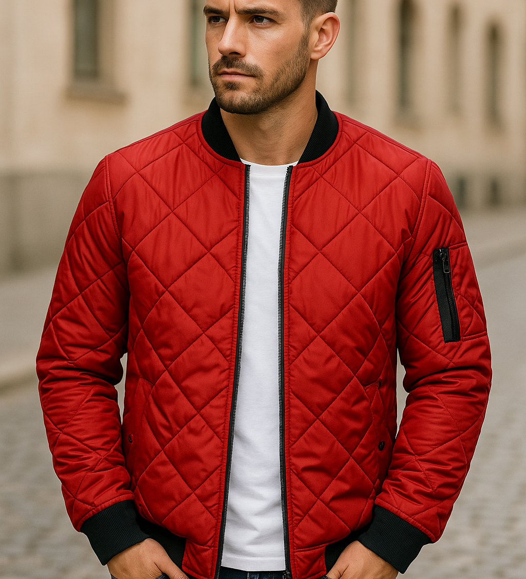Cecil - Diamond Pattern Cotton Jacket