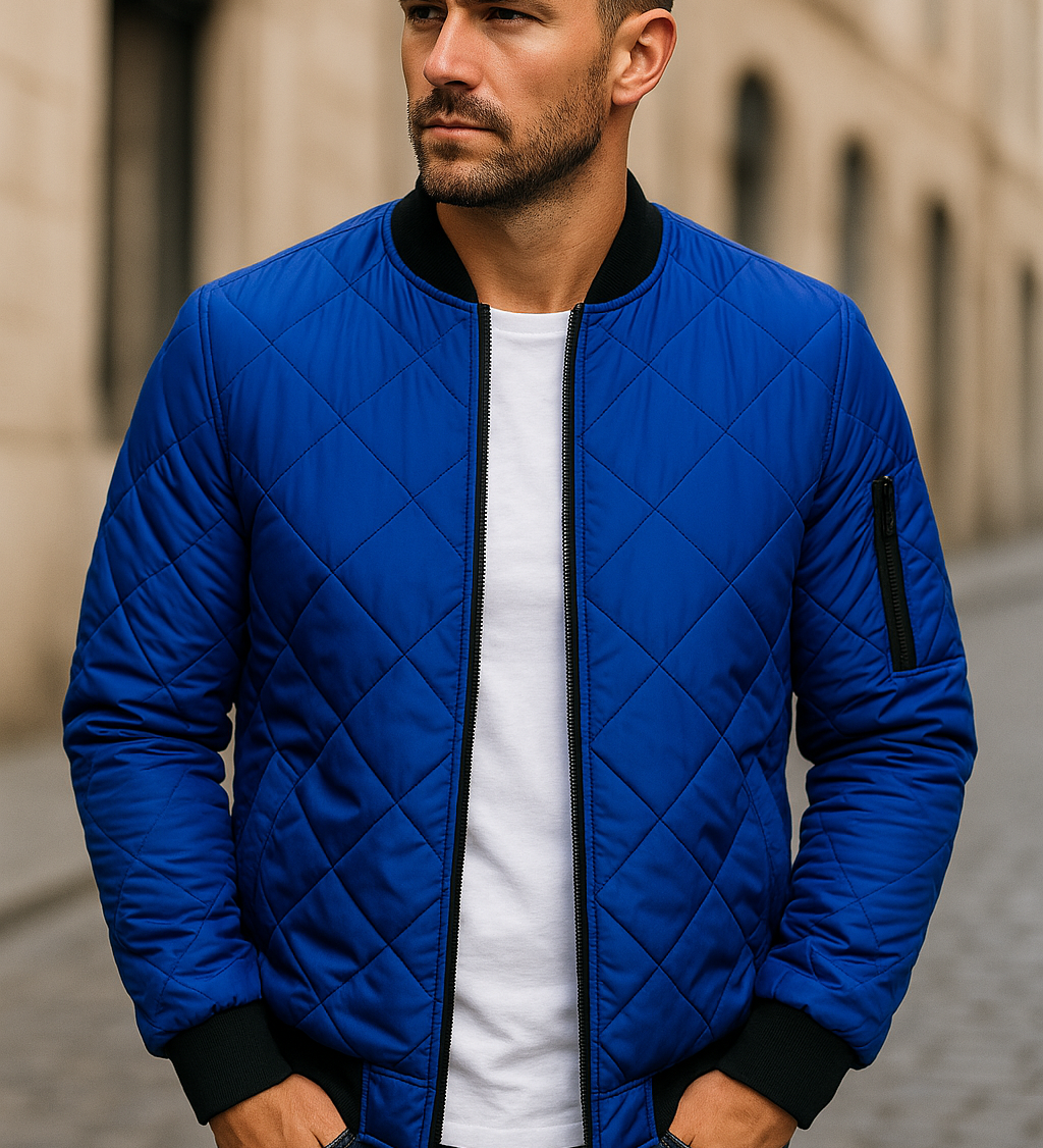 Cecil - Diamond Pattern Cotton Jacket