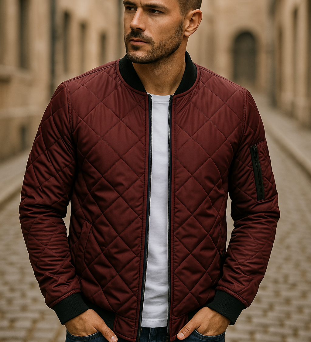 Cecil - Diamond Pattern Cotton Jacket