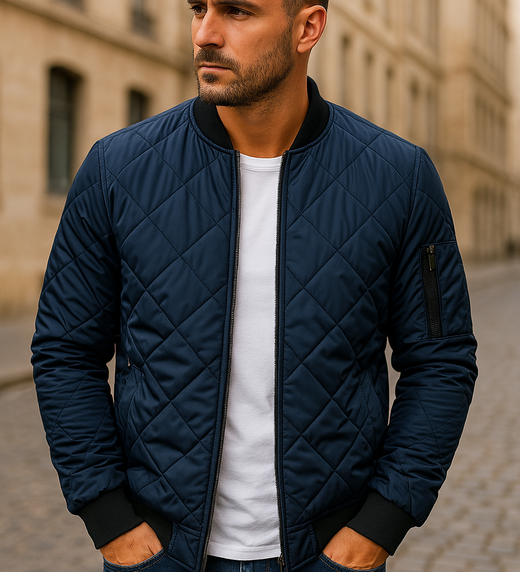 Cecil - Diamond Pattern Cotton Jacket