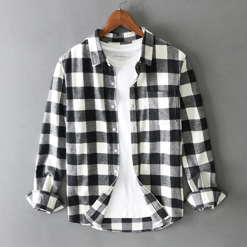 James Oxford Cotton Checked Shirt for Men