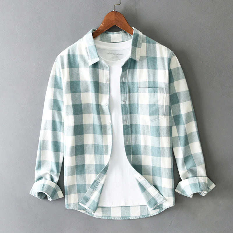 James Oxford Cotton Checked Shirt for Men