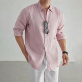 Classic Casual Shirt | Men's Casual Button Down with 100% Linen Cotton | Comfortable Fit for Everyday Wear