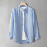 Cotton Linen Shirt | Men's Shirt with Button-Up Design | Stylish Versatile Wear for Summer and Autumn