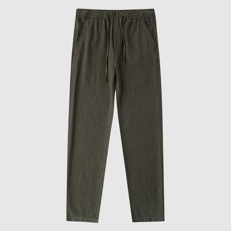 David Costa Ankle-Length Linen Pants