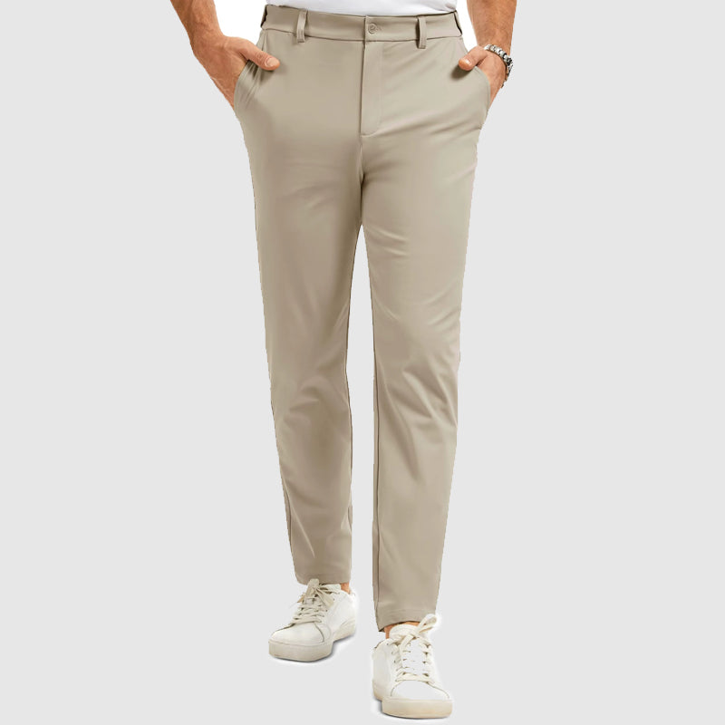 David Costa Slim Fit Pants with Straight Leg