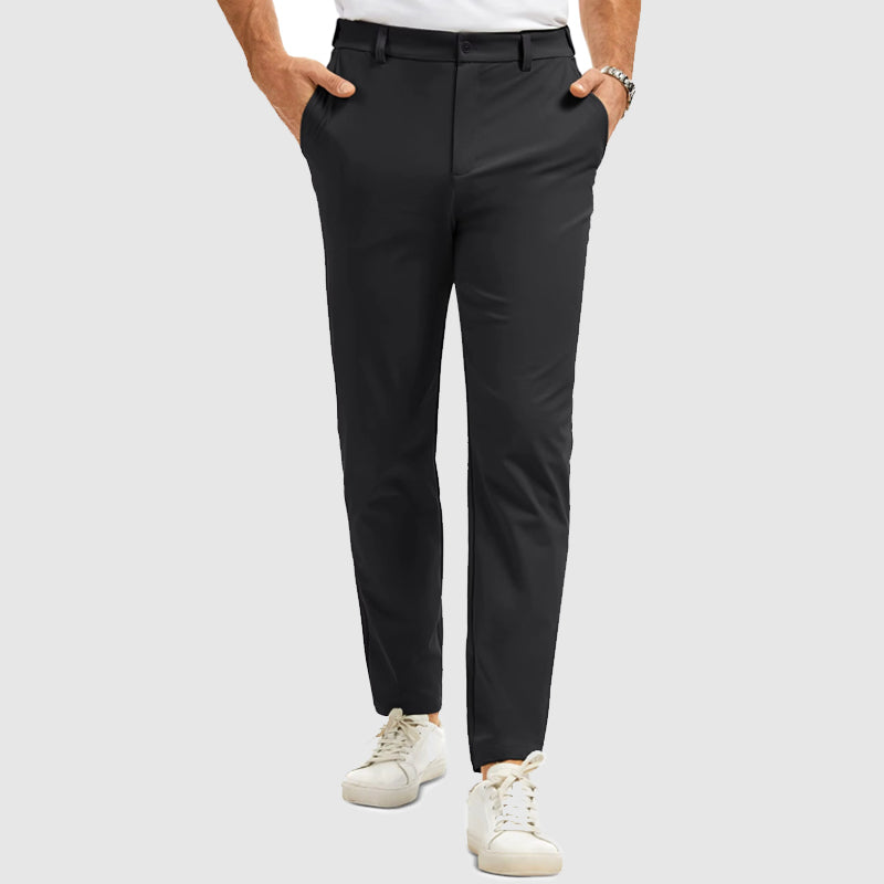 David Costa Slim Fit Pants with Straight Leg