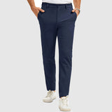 David Costa Slim Fit Pants with Straight Leg