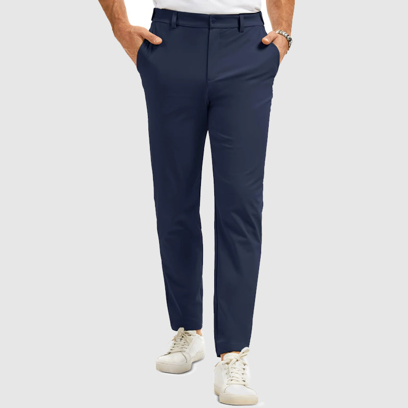 David Costa Slim Fit Pants with Straight Leg