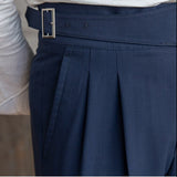 James Oxford Ellis Classic High-Waist Buckle Trousers