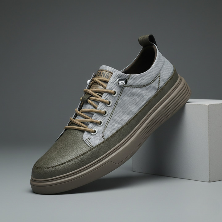 James Oxford Leather Trainers for Men
