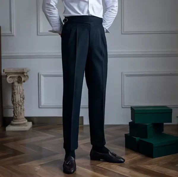 James Oxford Pleated Trousers