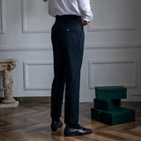 James Oxford Pleated Trousers