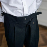 James Oxford Pleated Trousers