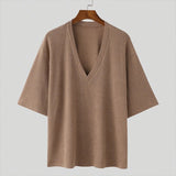 Hawthorne Ribbed V-Neck Tee