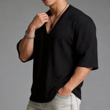Hawthorne Ribbed V-Neck Tee