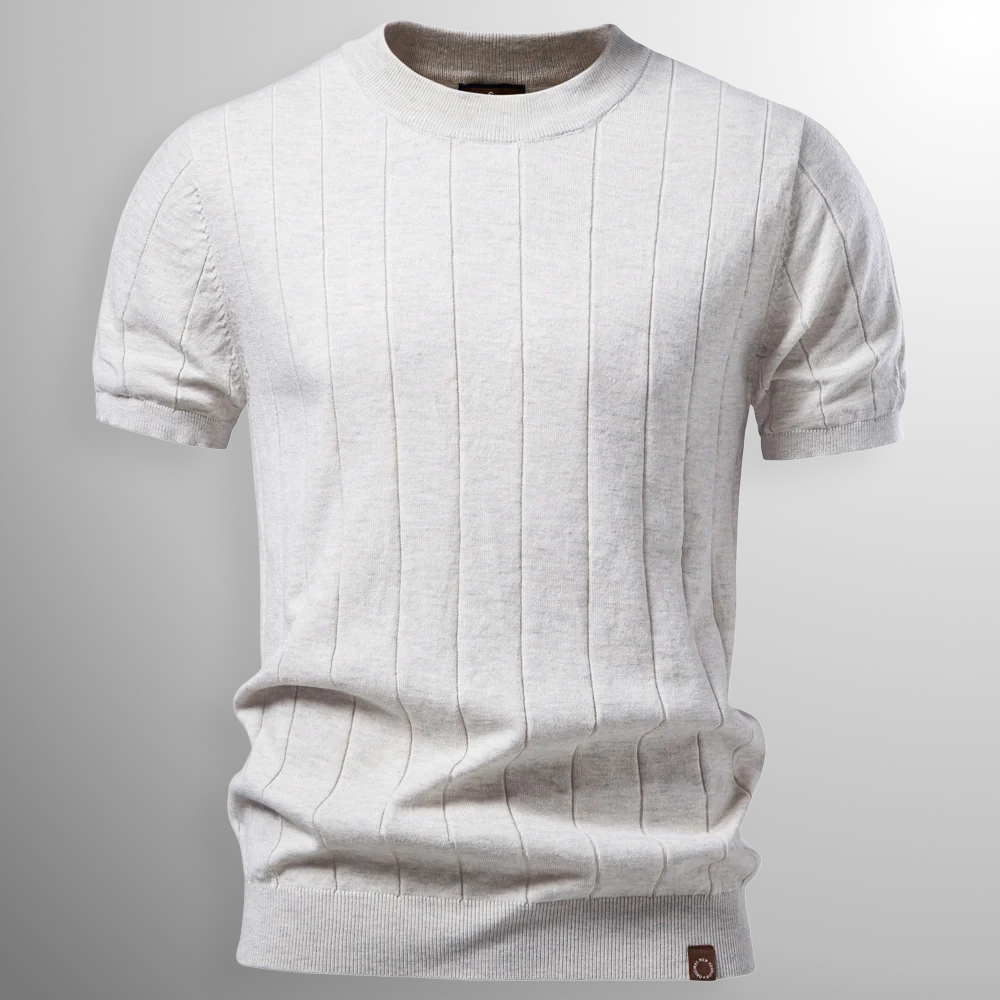 James Oxford Knit Pullover T-Shirt for Men
