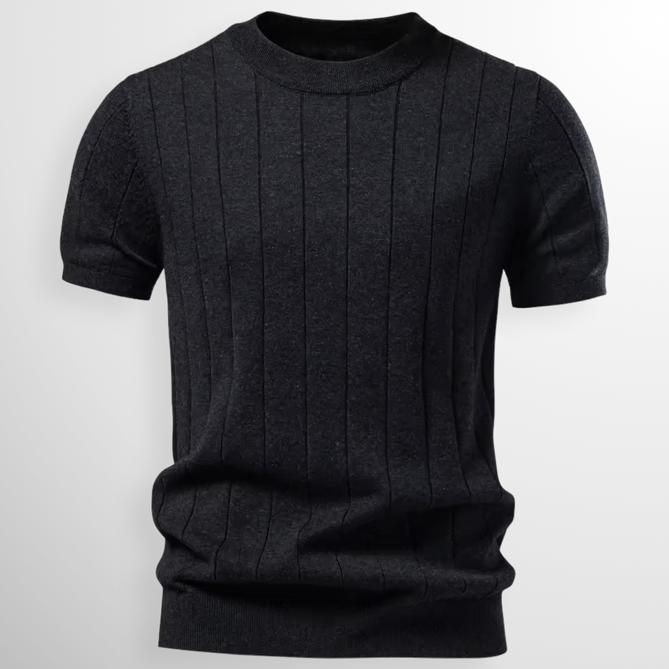 James Oxford Knit Pullover T-Shirt for Men